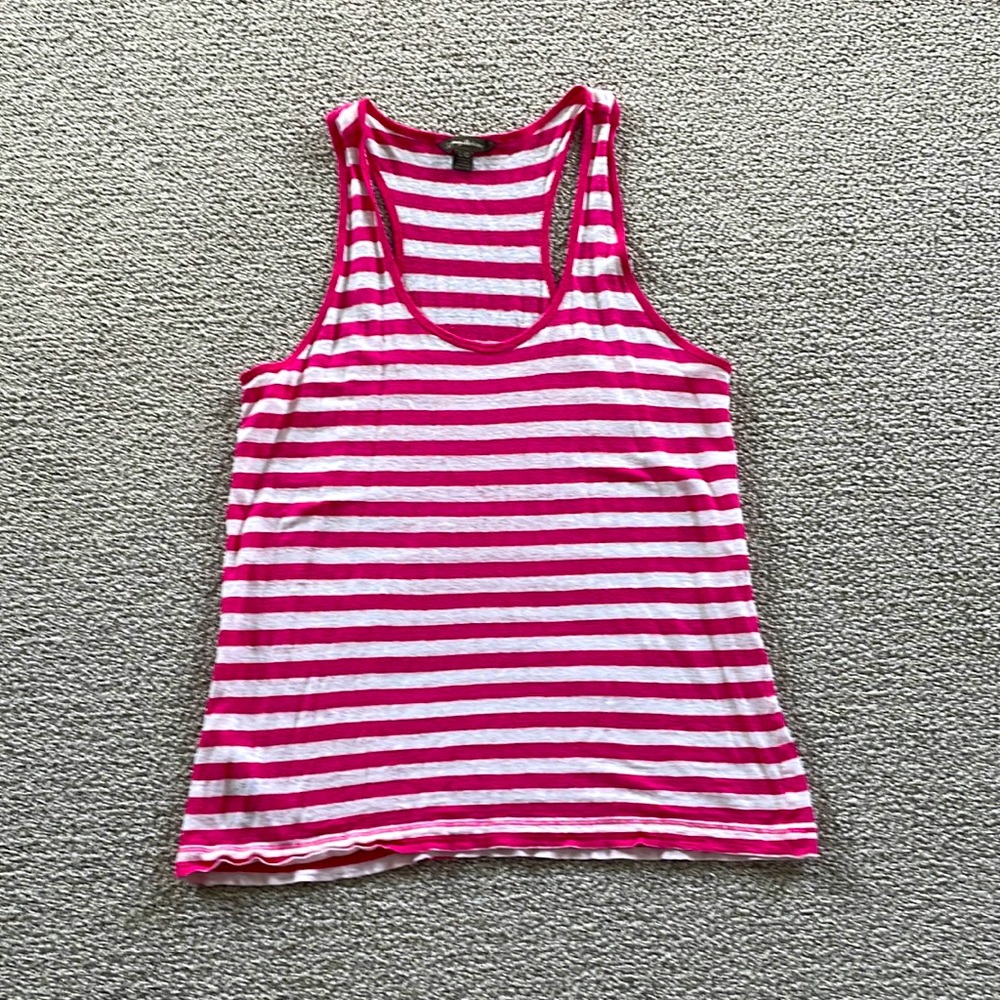 Tommy Bahama Woman’s Tank Top. Size large. Pink and white striped.